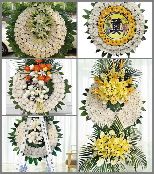 广东广州市花都区狮岭镇军田村花圈速递